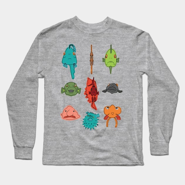 Funny fishes Long Sleeve T-Shirt by MarjolijndeWinter